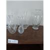 Image 3 : 7 Pieces of Assorted Clear Crackled Glass Vases