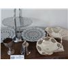 Image 3 : Assortment of Silver Coloured Serving Trays including Fold - Up Treat Tray & More