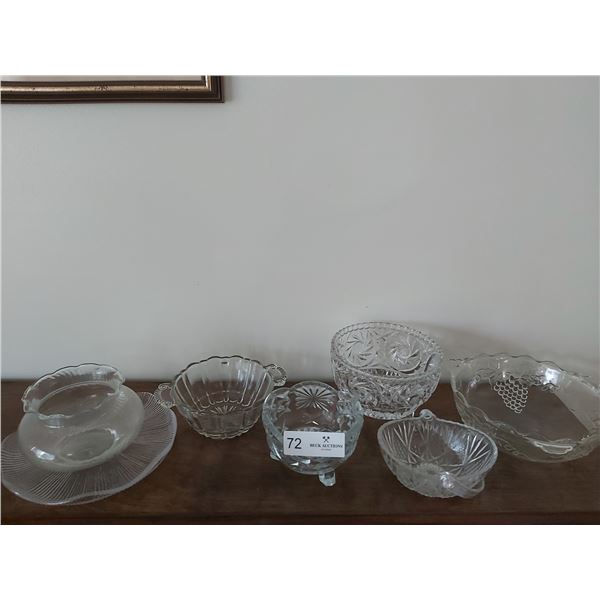 Assorted Glass & Crystal Serving Dishes