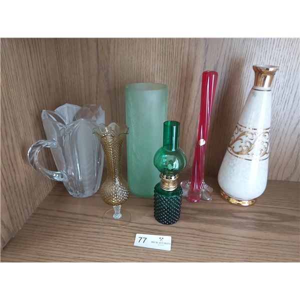 Assorted Coloured Glassware
