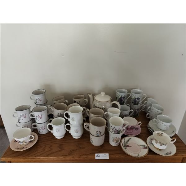 Large Assortment of China/Ceramic Cups & Saucers
