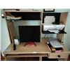 Image 3 : Small Computer Desk (Items on Desk Not Included) 56 High x 47 1/2 Wide x 23 1/2 Deep