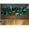 Image 1 : Assortment of Green Glassware ( Vases, Bowls & More)