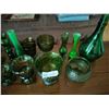 Image 3 : Assortment of Green Glassware ( Vases, Bowls & More)