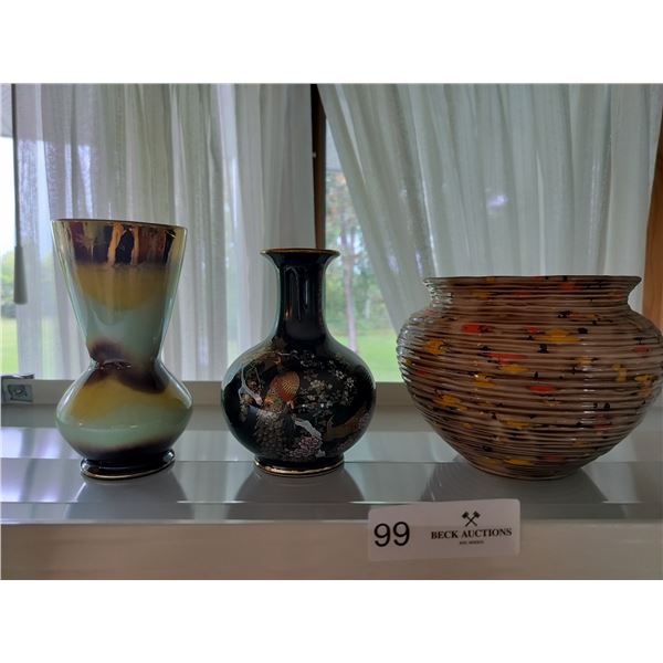 3 Decorative Vases