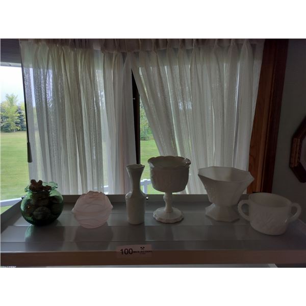 Assortment of Milk Glass and Other Collectable Glassware