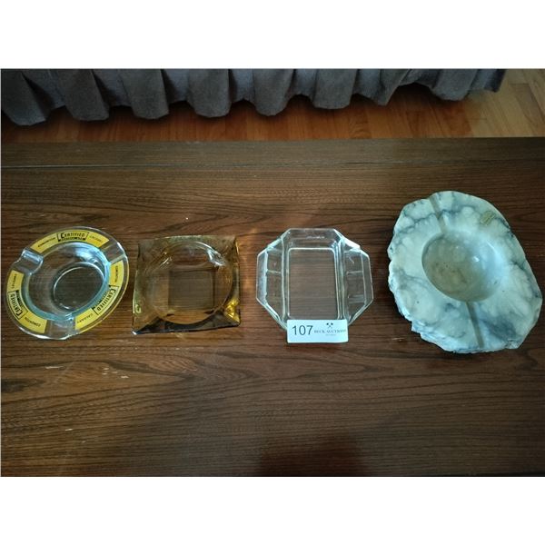 Ashtray Collection Including 1 made of Alabaster