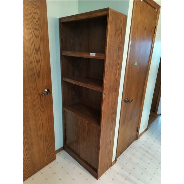 Particle Board Book Shelf (Some Damage on Bottom)
