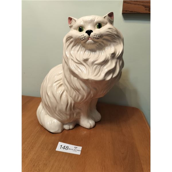Large Porcelain Cat Statue 14 Inches High