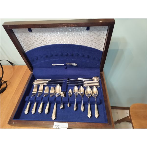 Rogers Bros. Silver Plated Cutlery Set with Box