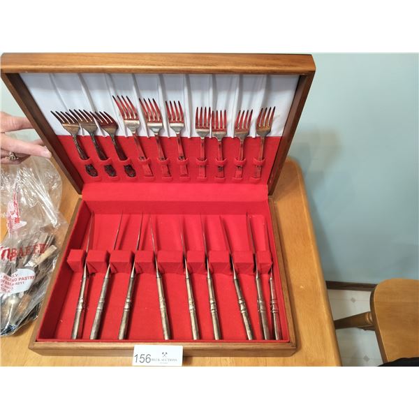 Silver Plate Cutlery Set With Box