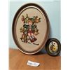 Image 1 : Hummel Needlepoint, Small Floral Painting  Hummel 13 High x 10 Wide
