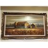 Image 1 : Large Farmhouse Painting on Canvas - Artist Rico