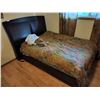 Image 1 : Double Bed with Mattress, Box Spring, Headboard Frame & Bedding