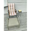 Image 1 : Folding Patio Chair, mini Tile Table, Resin Chair & Outdoor Ottoman