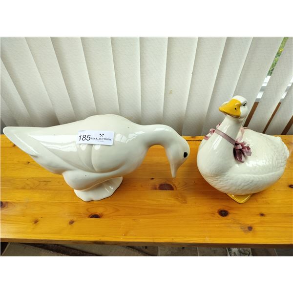 Pair of Garden Geese Taller Goose 9 Inches High