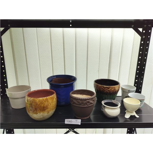 Assorted Pottery  Planters
