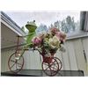 Image 2 : Frog on Bicycle Metal Lawn Ornament  23 inches High