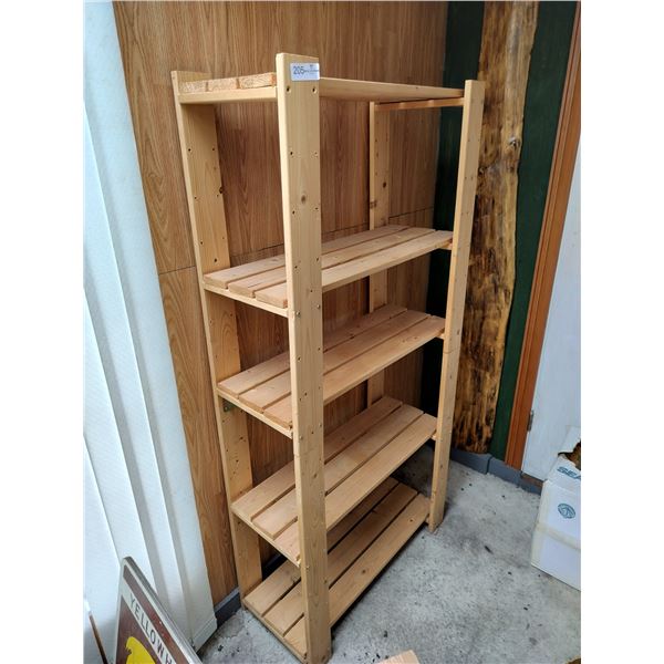 Wooden Storage Shelf  64 High x 31 1/2 Wide x 13 1/2 Deep