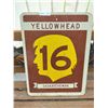 Image 1 : Wooden 2 Sided Highway Sign 18 Wide x 24 High