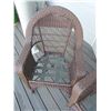 Image 5 : Plastic Wicker Lawn Furniture.  2 Chairs, Couch & Table (No Cushions)