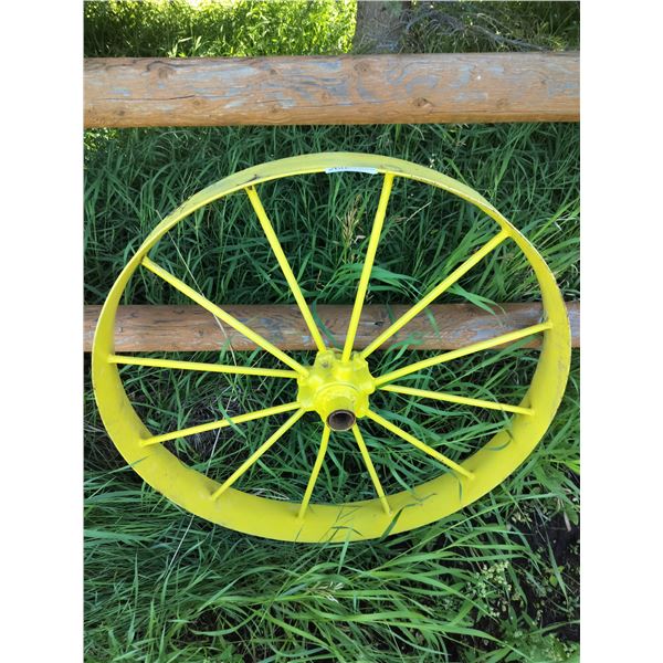 Yellow Iron Wagon Wheel 32 " Diameter