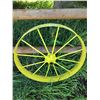 Image 1 : Yellow Iron Wagon Wheel 32 " Diameter