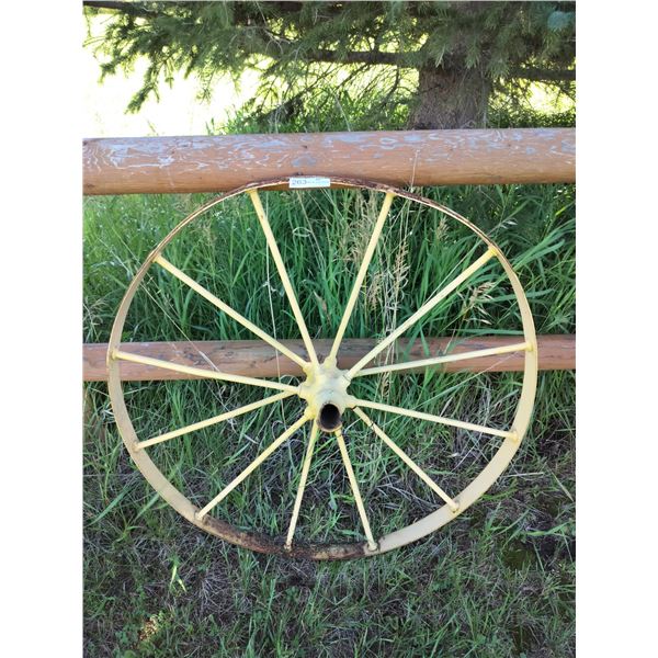 Iron Wagon Wheel 34 1/2 " Diameter
