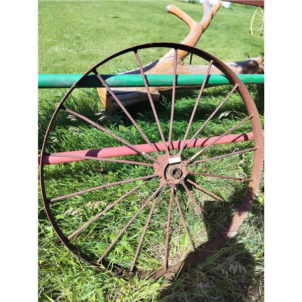 Iron Wagon Wheel 49 1/2 " Diameter
