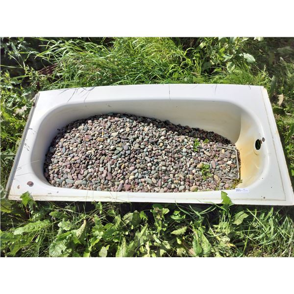 Bathtub Full of Decorative Rocks
