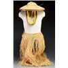 Image 1 : STRAW HAT, SKIRT, & LEIS BROUGHT BACK DURING WWII.