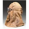Image 2 : EARLY BRITISH WWI FLIGHT HELMET WITH GOGGLES.