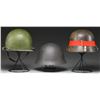 Image 2 : GERMAN, SWEDISH, & AMERICAN WWII ERA HELMETS.