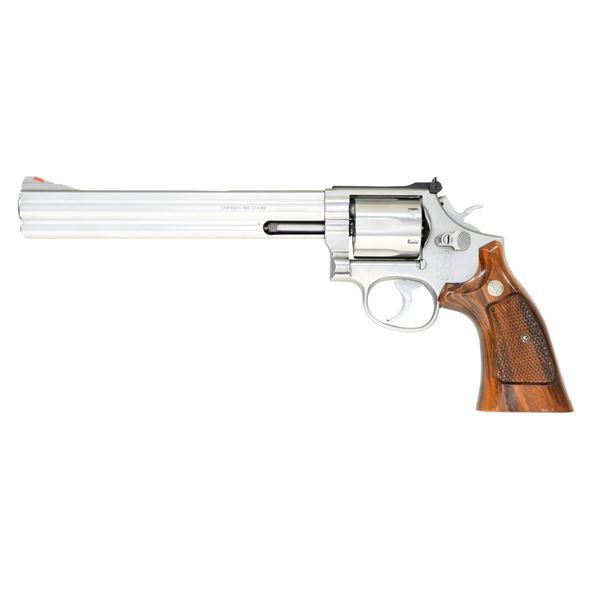 STAINLESS STEEL SMITH & WESSON MOD 686-1 REVOLVER.