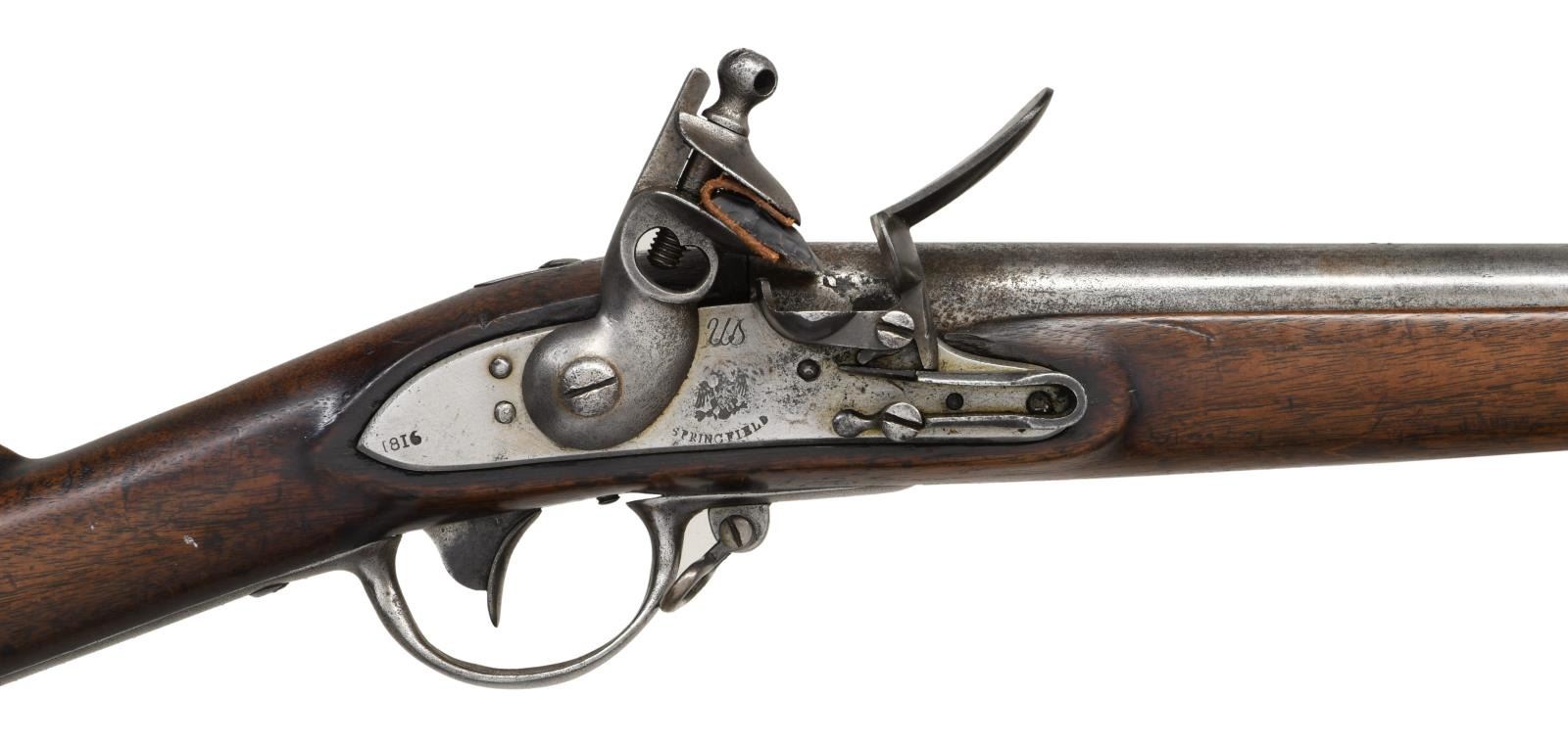 SPRINGFIELD MODEL 1812 TYPE II FLINTLOCK MUSKET.