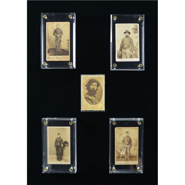 5 CDV IMAGES OF THE CIVIL WAR PERIOD.