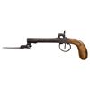 Image 1 : BELGIAN PERCUSSION PISTOL W/ FOLDING BAYONET.