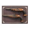 Image 2 : PAIR OF BELGIAN PERCUSSION DUELING PISTOLS.