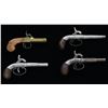 Image 2 : LOT OF 4 PERCUSSION BOOT PISTOLS.