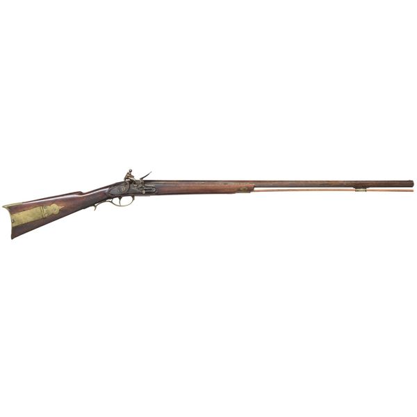 JC MASON FLINTLOCK HALFSTOCK MUSKET.