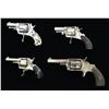 Image 1 : LOT OF 4 ANTIQUE SPUR TRIGGER REVOLVERS.