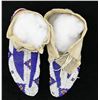 Image 1 : FINE PAIR OF FULLY BEADED TALL SIOUX MOCCASINS.
