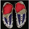 Image 1 : FINE PAIR OF FULLY BEADED PLAINS INDIAN MOCCASINS.