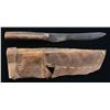 Image 1 : NATIVE AMERICAN PAINTED PARFLETCHE KNIFE SHEATH &