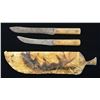 Image 2 : LARGE NATIVE AMERICAN PAINTED PARFLETCHE KNIFE