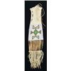 Image 2 : FINE NATIVE AMERICAN BEAD & QUILL DECORATED PIPE