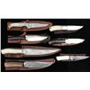 Image 1 : 7 UNMARKED CUSTOM FIXED BLADE KNIVES.
