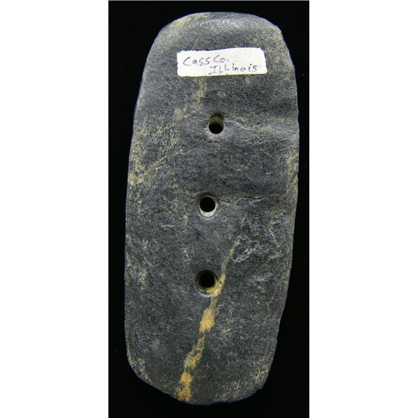NATIVE AMERICAN 3 HOLE GORGET.