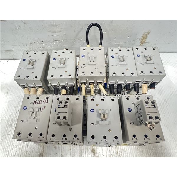 Lot of (9) Allen-Bradley #100-C72A10 Contactors