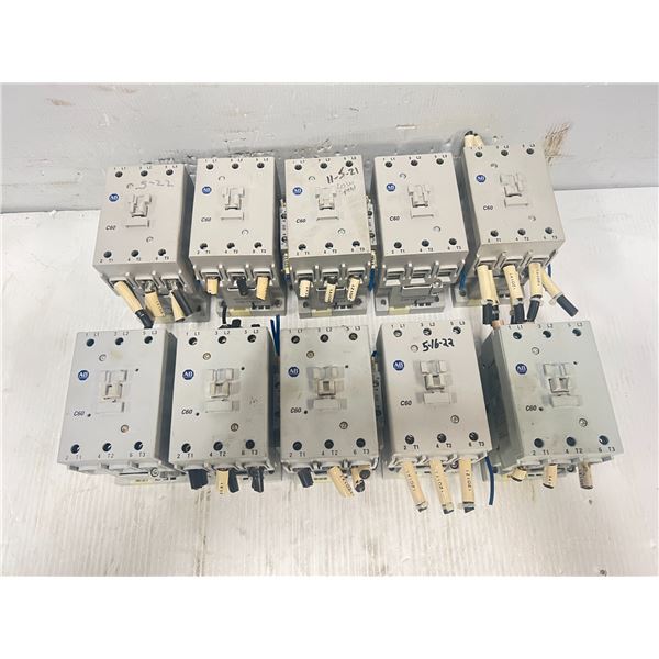 Lot of (10) Allen-Bradley #100-C60*00 Contactors